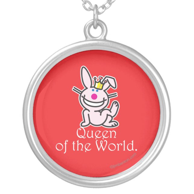 Queen Of The World Silver Plated Necklace (Front)