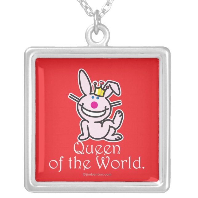 Queen Of The World Silver Plated Necklace (Front)