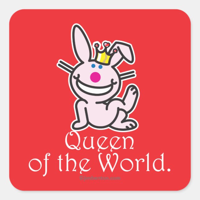 Queen Of The World Square Sticker (Front)