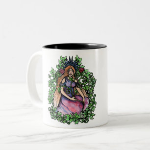 Queen of Wands Tarot Goddess Two-Tone Coffee Mug