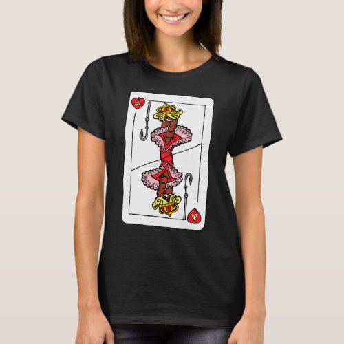 Queen of Worms â€“ Funny Playing Card Surreal Fish T-Shirt