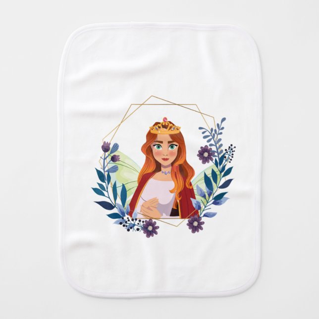 Queen Olivia Baby Burp Cloth (Front)