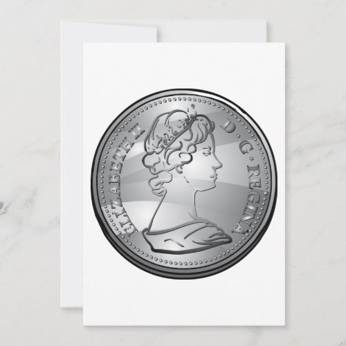 Queen On A Coin Invitation