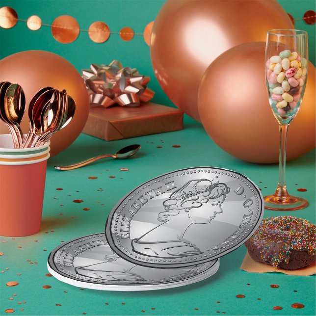 Queen On A Coin Paper Plates (Creator Uploaded)