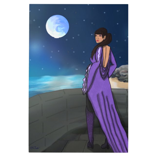 Queen on her Balcony Metal Print (Front)