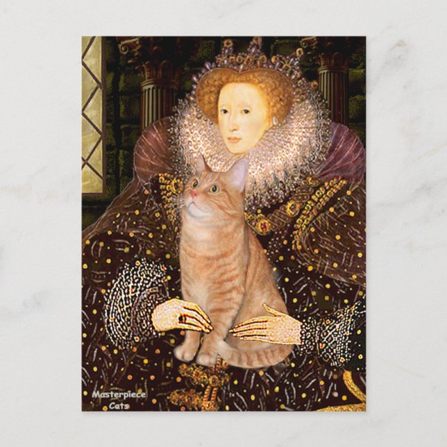 Queen - Orange Tabby cat 46 Postcard (Front)