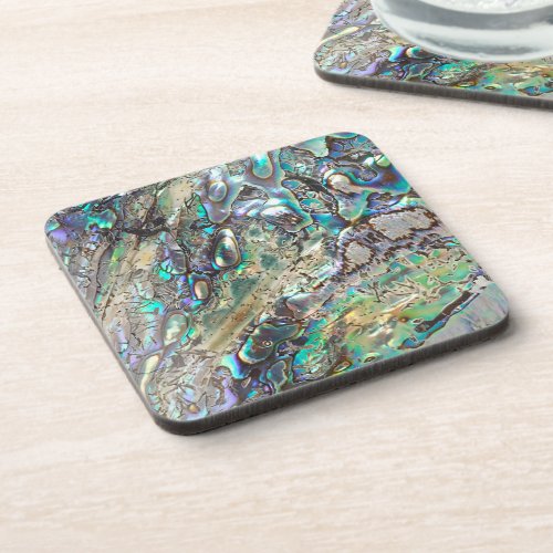 Queen paua shell beverage coaster