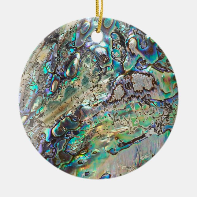 Queen paua shell ceramic ornament (Front)