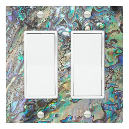 Queen paua shell light switch cover