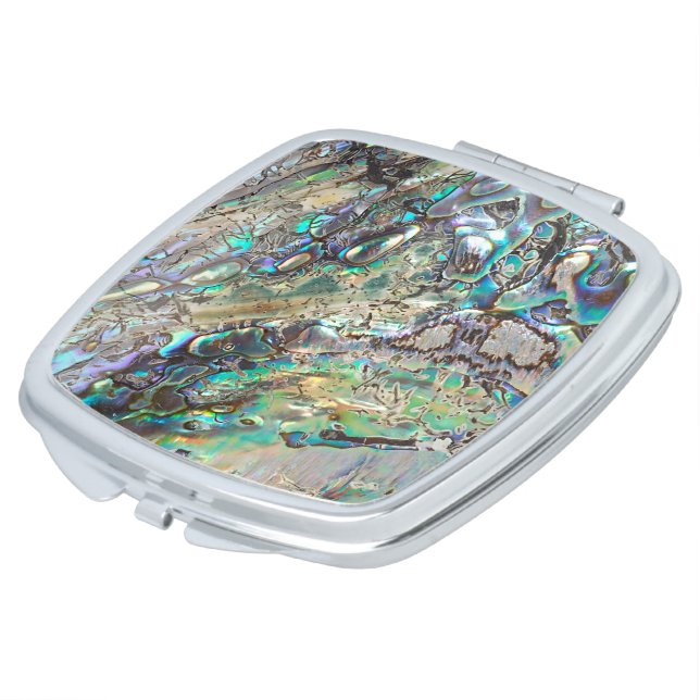 Queen paua shell makeup mirror (Turned)