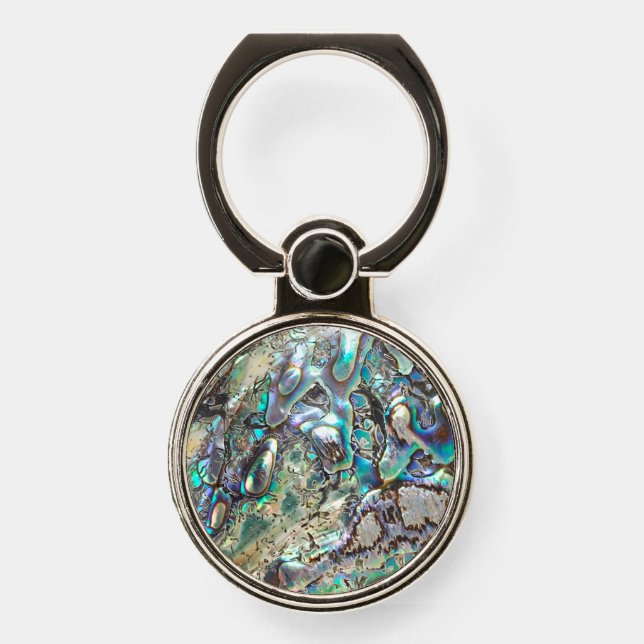 Queen paua shell phone ring stand (Front)