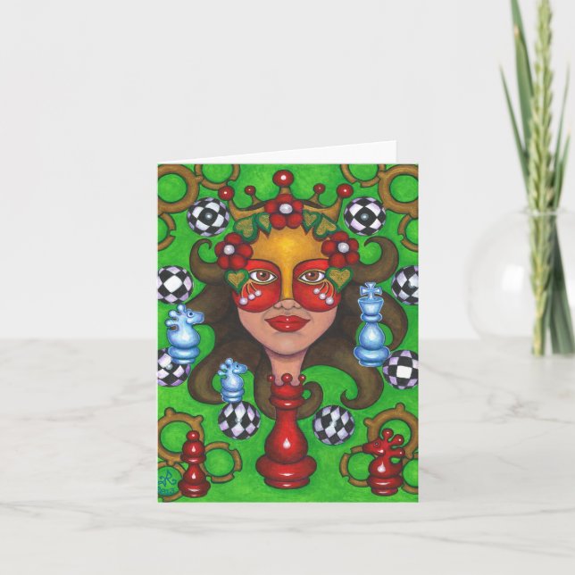 QUEEN-PAWN (Note Card) Card (Front)