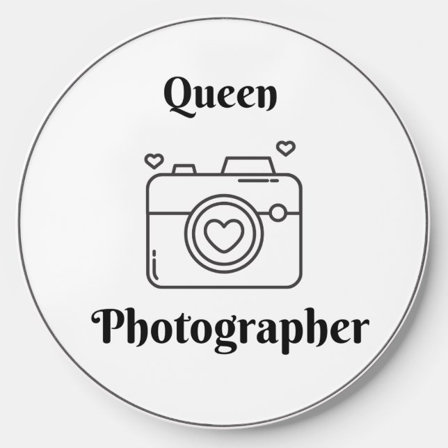 Queen Photographer on a  Wireless Charger (Front)
