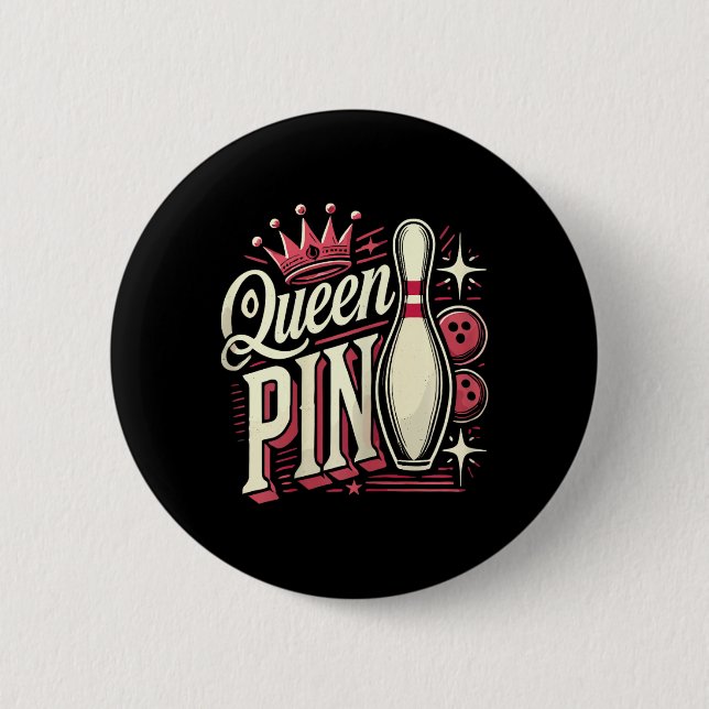 Queen Pin Shirt Bowler Bowling League For Bowling  (Front)