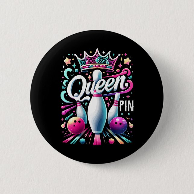 Queen Pin Shirt Bowler Bowling League For Bowling  (Front)