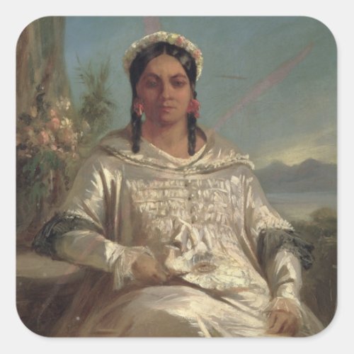 Queen Pomare IV  of Tahiti Square Sticker
