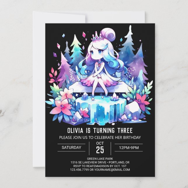 Queen Princess Birthday Invitation (Front)