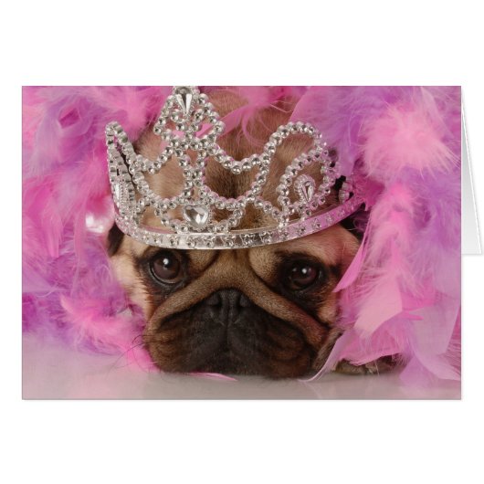 Queen Pug Card (Front Horizontal)
