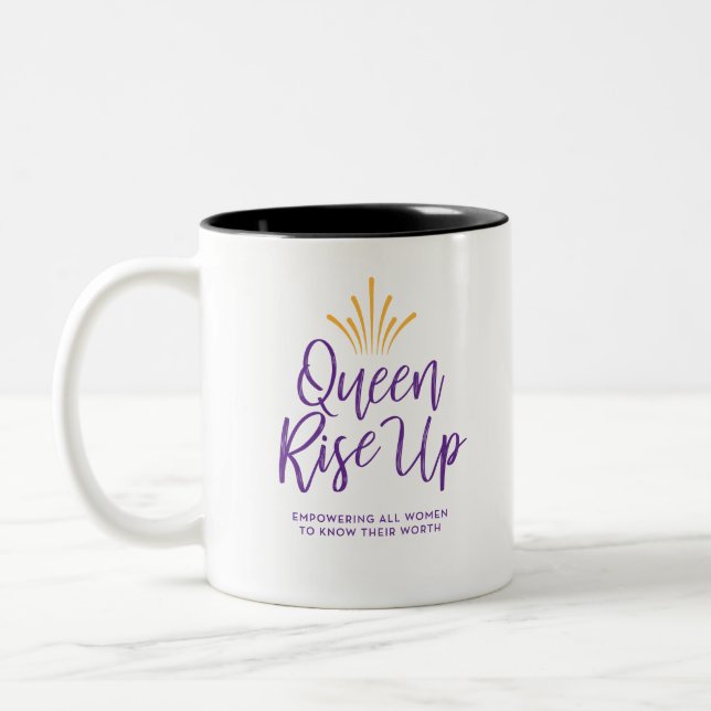 Queen Rise Up Two-Tone Coffee Mug (Left)
