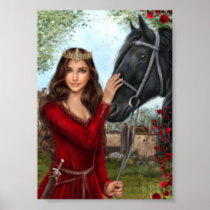 Queen Rosemary and Midas Character Art Print