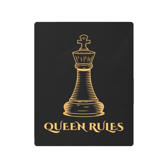 Queen Rules Metal Print (Front)