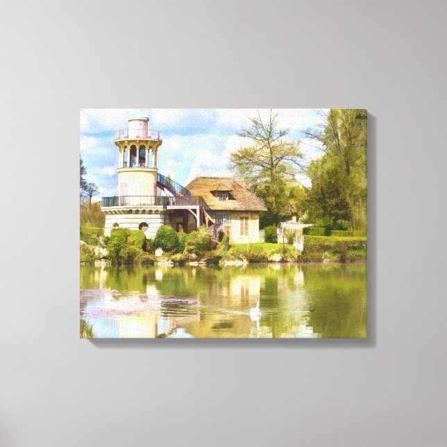 Queen’s Hamlet, Versailles, France, Wrapped Canvas Print (Front)