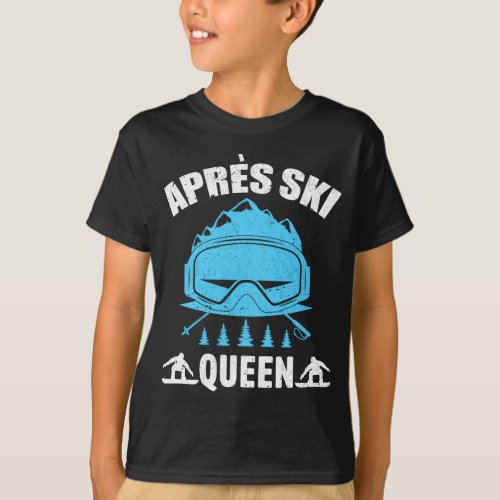 Queen Skiing Snowboard Winter Sports After Ski T_Shirt