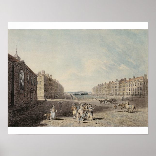 Queen Square, London, 1786 (w/c and pen and ink ov Poster (Front)