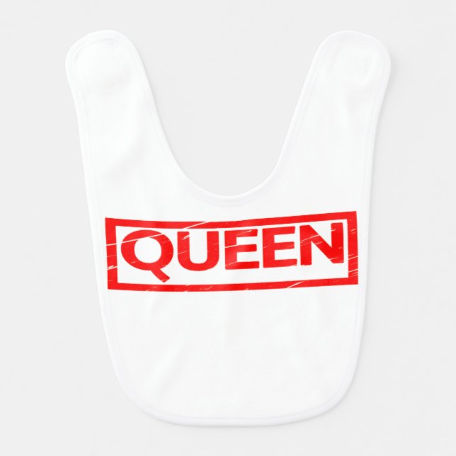 Queen Stamp Baby Bib (Front)
