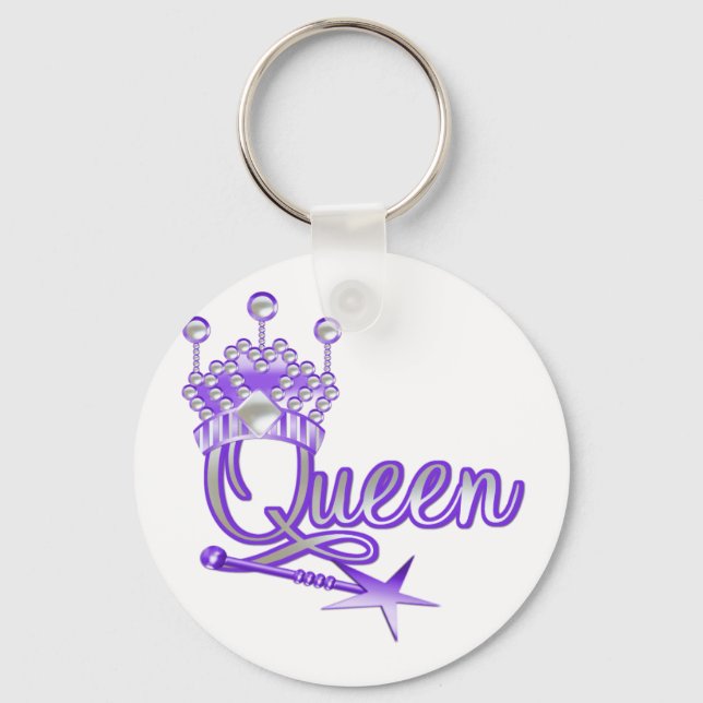 Queen T-shirts and Gifts Keychain (Front)