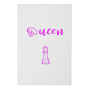 Queen – The Most Powerful Piece in Chess Faux Canvas Print