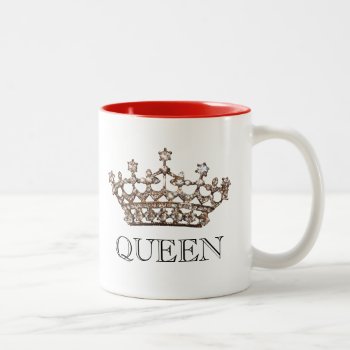 "queen" Tiara Mug by LadyDenise at Zazzle