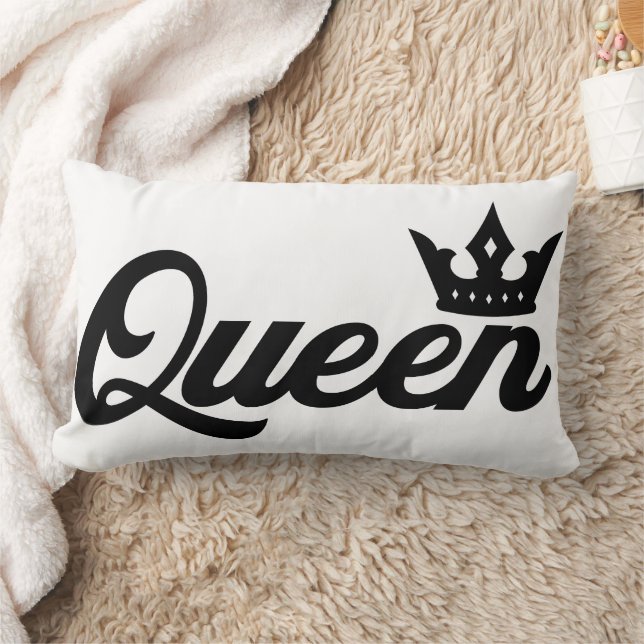 Queen Typography Classy Lumbar Pillow (Blanket)