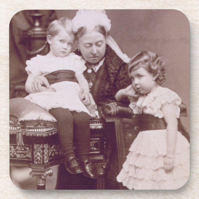 Queen Victoria (1819-1901) with her grandchildren, Beverage Coaster (Front)