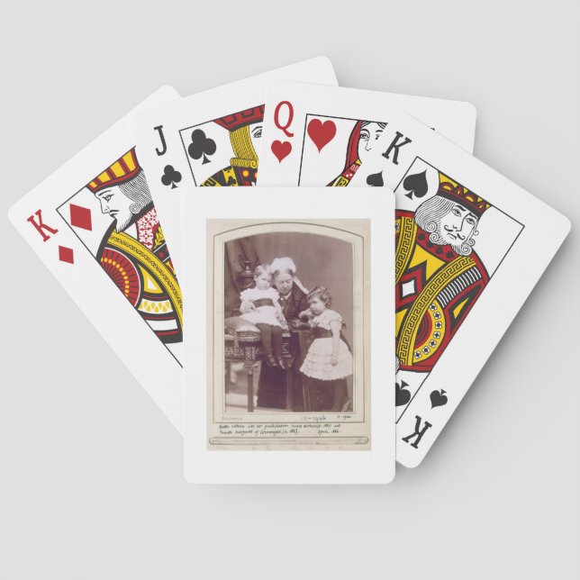 Queen Victoria (1819-1901) with her grandchildren, Poker Cards (Back)