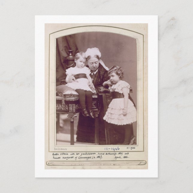 Queen Victoria (1819-1901) with her grandchildren, Postcard (Front)