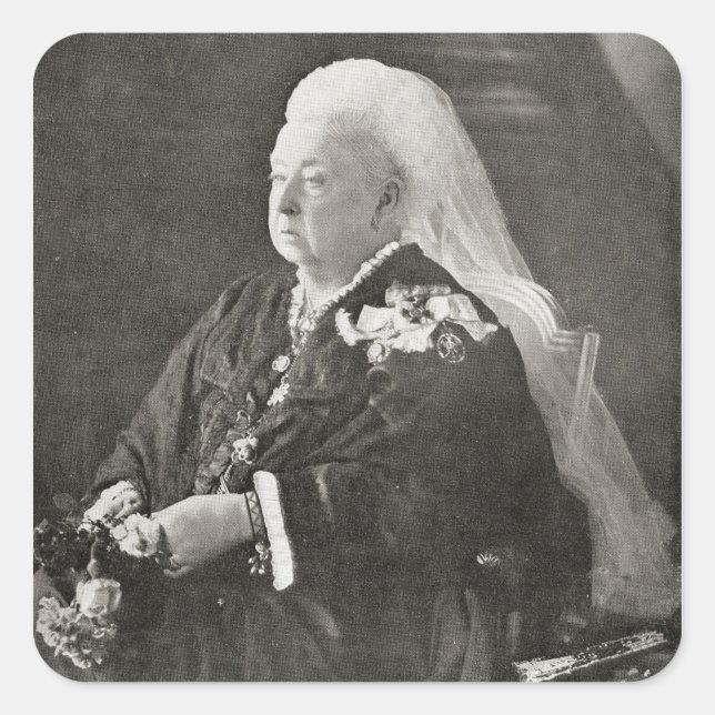 Queen Victoria  c.1899 Square Sticker (Front)