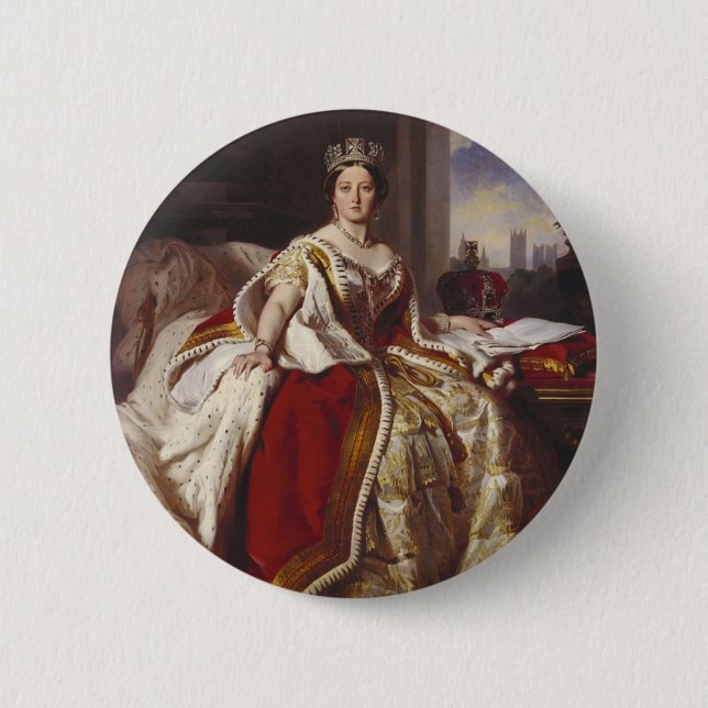 Queen Victoria: Coronation Button (Front)