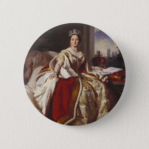 Queen Victoria Coronation Button