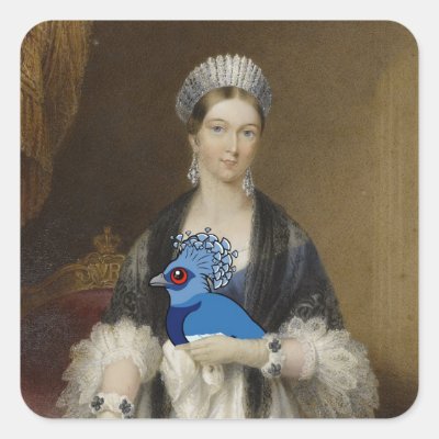 Queen Victoria Crowned Pigeon Square Sticker