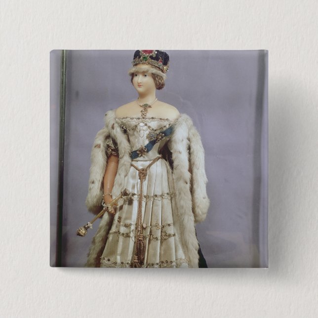Queen Victoria  doll Pinback Button (Front)