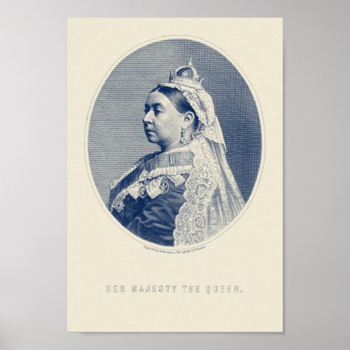 Queen Victoria Engraving _ Her Majesty The Queen Poster