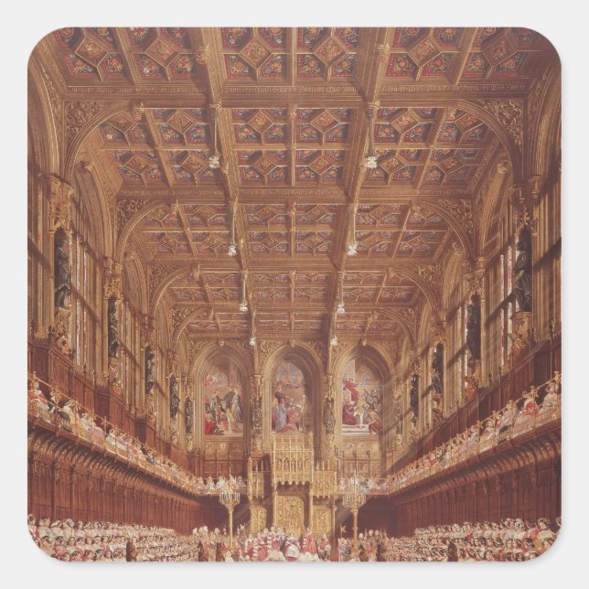 Queen Victoria in the House of Lords Square Sticker (Front)