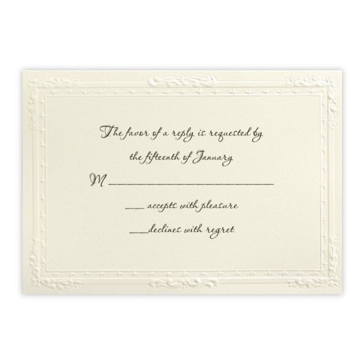 Queen Victoria Invitation (RSVP)