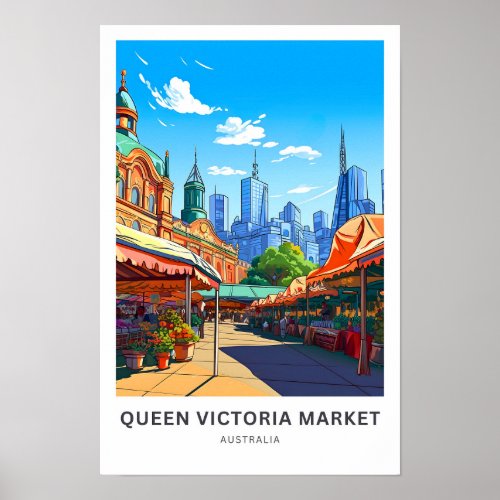 Queen Victoria Market Australia Travel Print