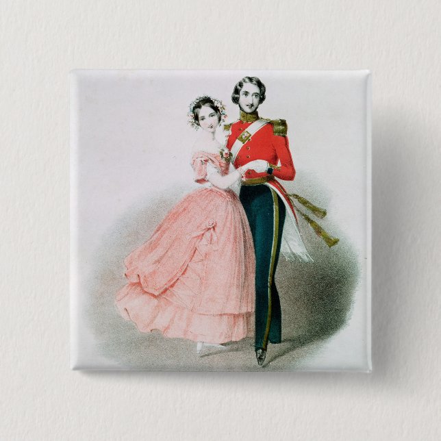 Queen Victoria Pinback Button (Front)