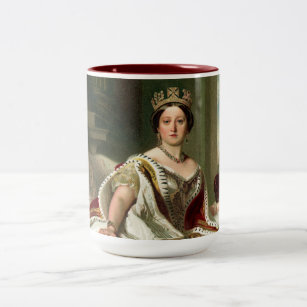 Queen Victoria Portrait Two-Tone Coffee Mug