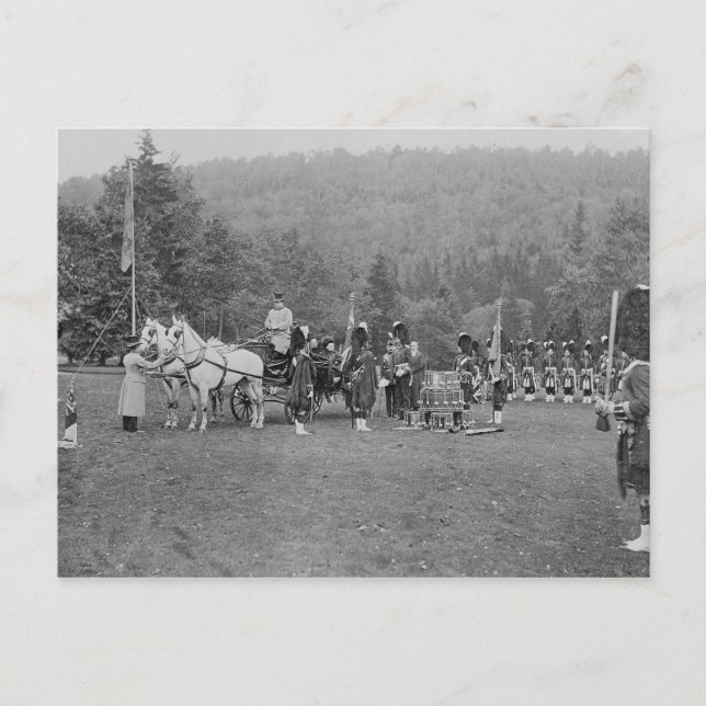 Queen Victoria presenting colours Postcard (Front)
