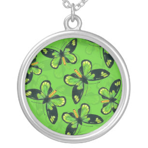 Queen Victoria' s birdwing butterfly Silver Plated Necklace