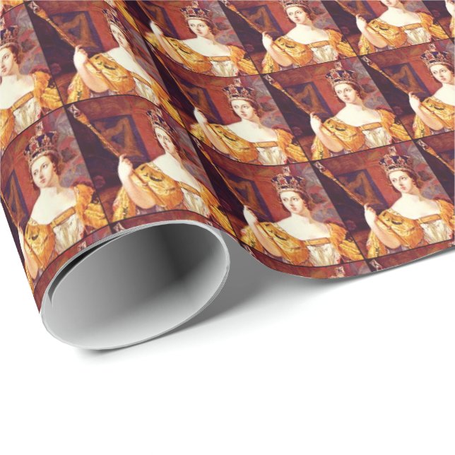 Queen Victoria Theme Victorian Wrapping Paper (Roll Corner)